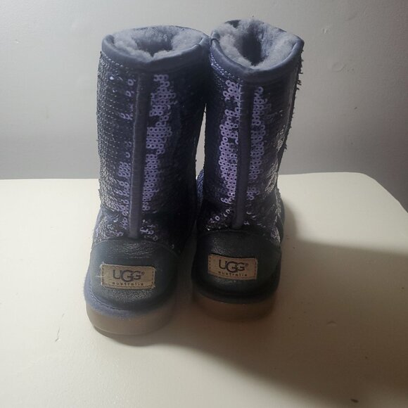 UGG Classic Short Boots Purple Sequin - Picture 2 of 5